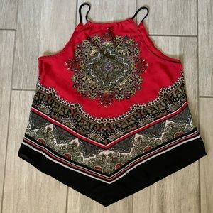 Bandana Style Patterned Blouse